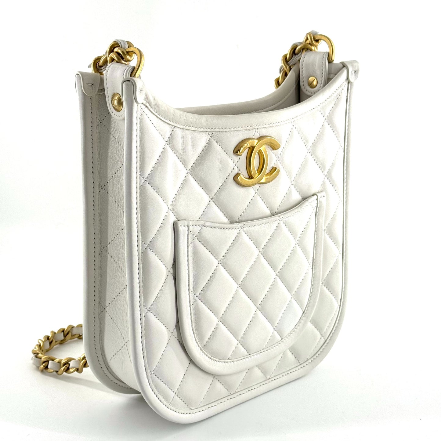 Chanel - Hobo Bag - Leather - White