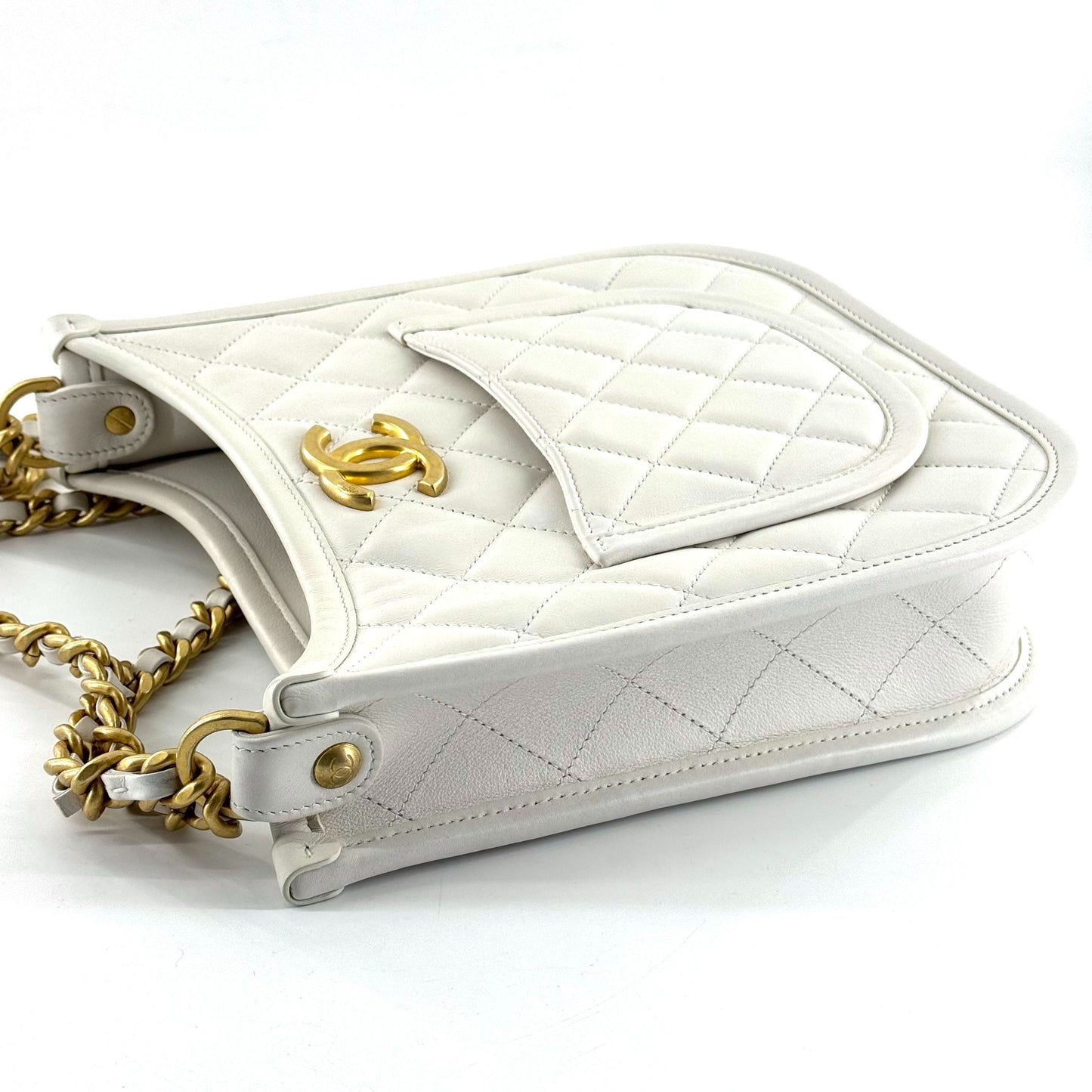 Chanel - Hobo Bag - Leather - White