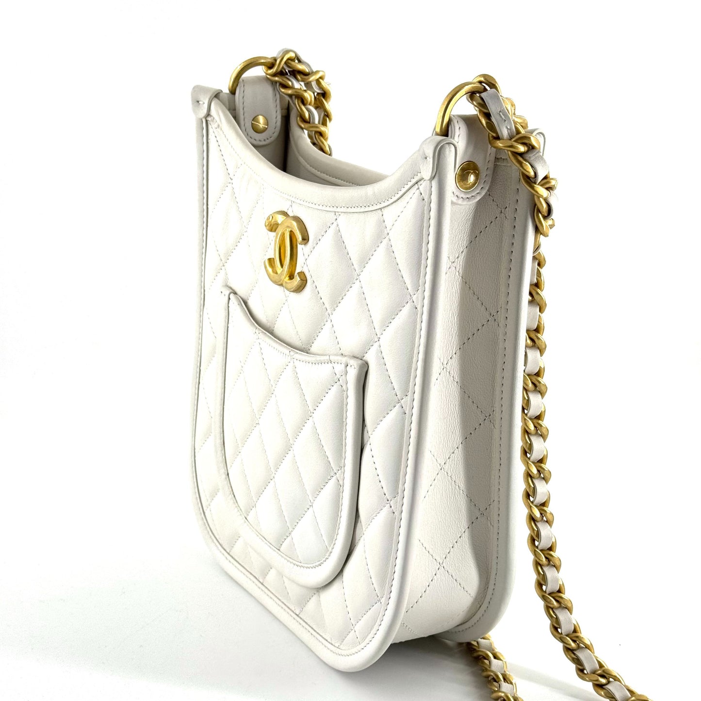 Chanel - Hobo Bag - Leather - White