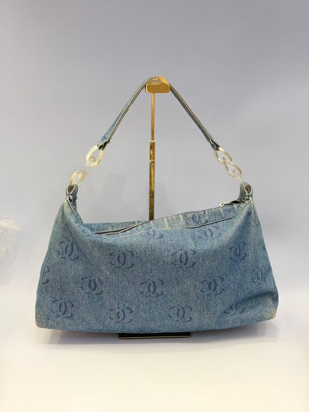 Chanel - Hobo Bag - Denim - Blue - (large)