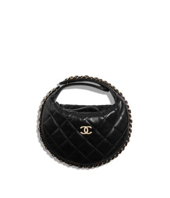 Chanel Hula Hoop Crescent Bag Leather Black - view 1