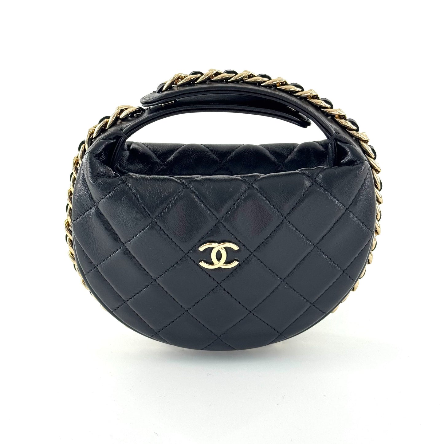 Chanel Hula Hoop Crescent Bag Leather Black - view 10