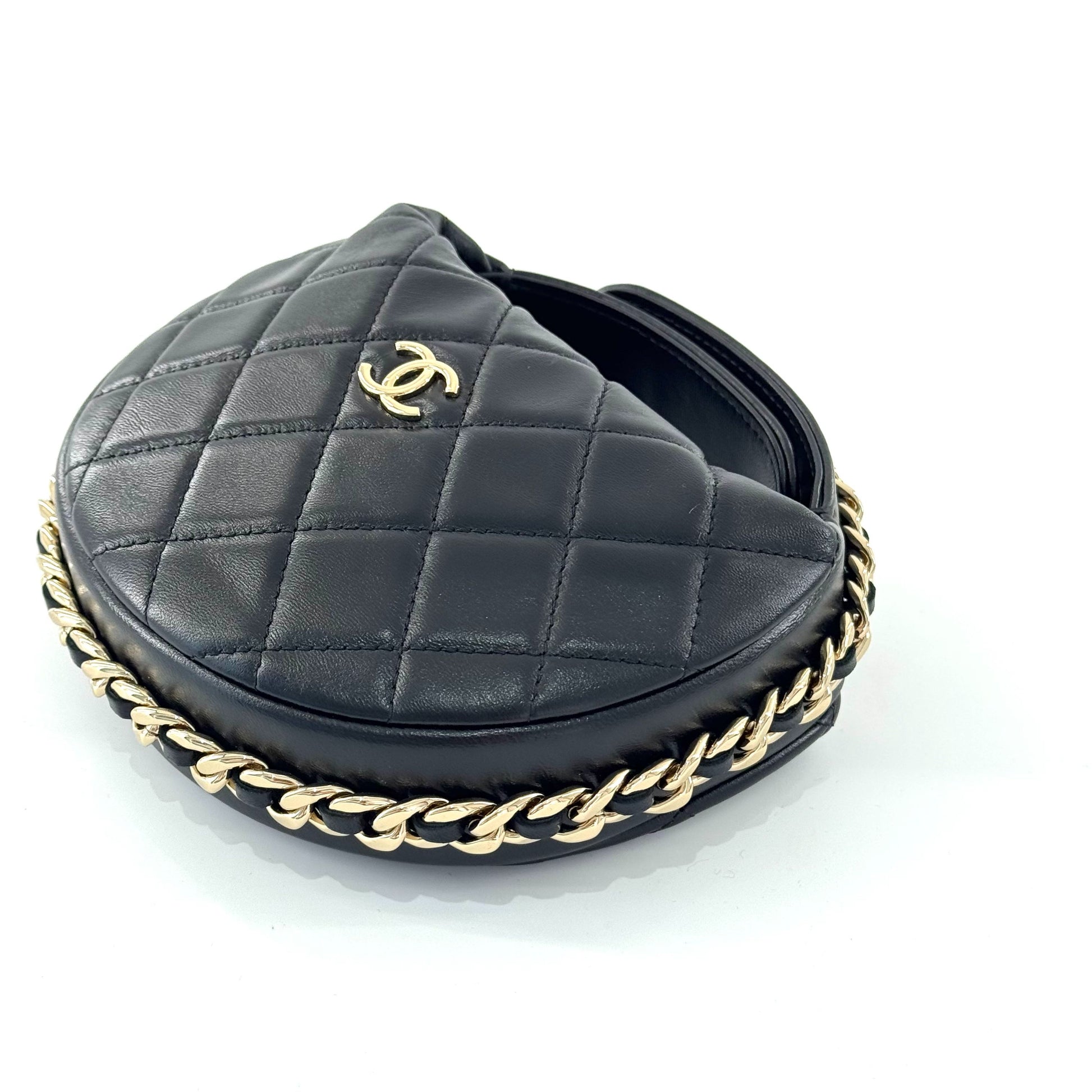 Chanel Hula Hoop Crescent Bag Leather Black - view 2
