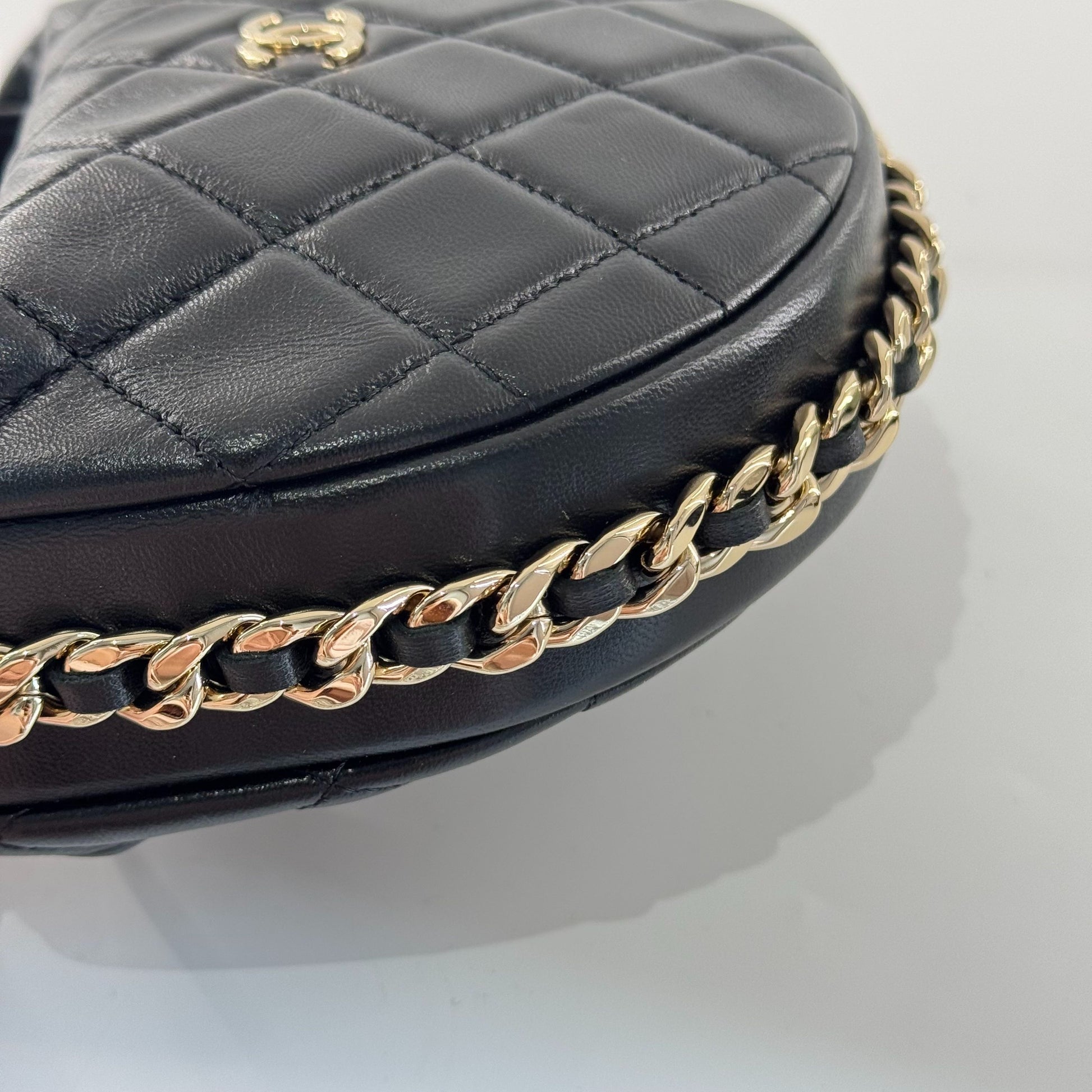 Chanel Hula Hoop Crescent Bag Leather Black - view 5