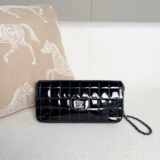 Chanel - Ice Cube Baguette Shoulder Bag - Patent leather - Black - (Small)