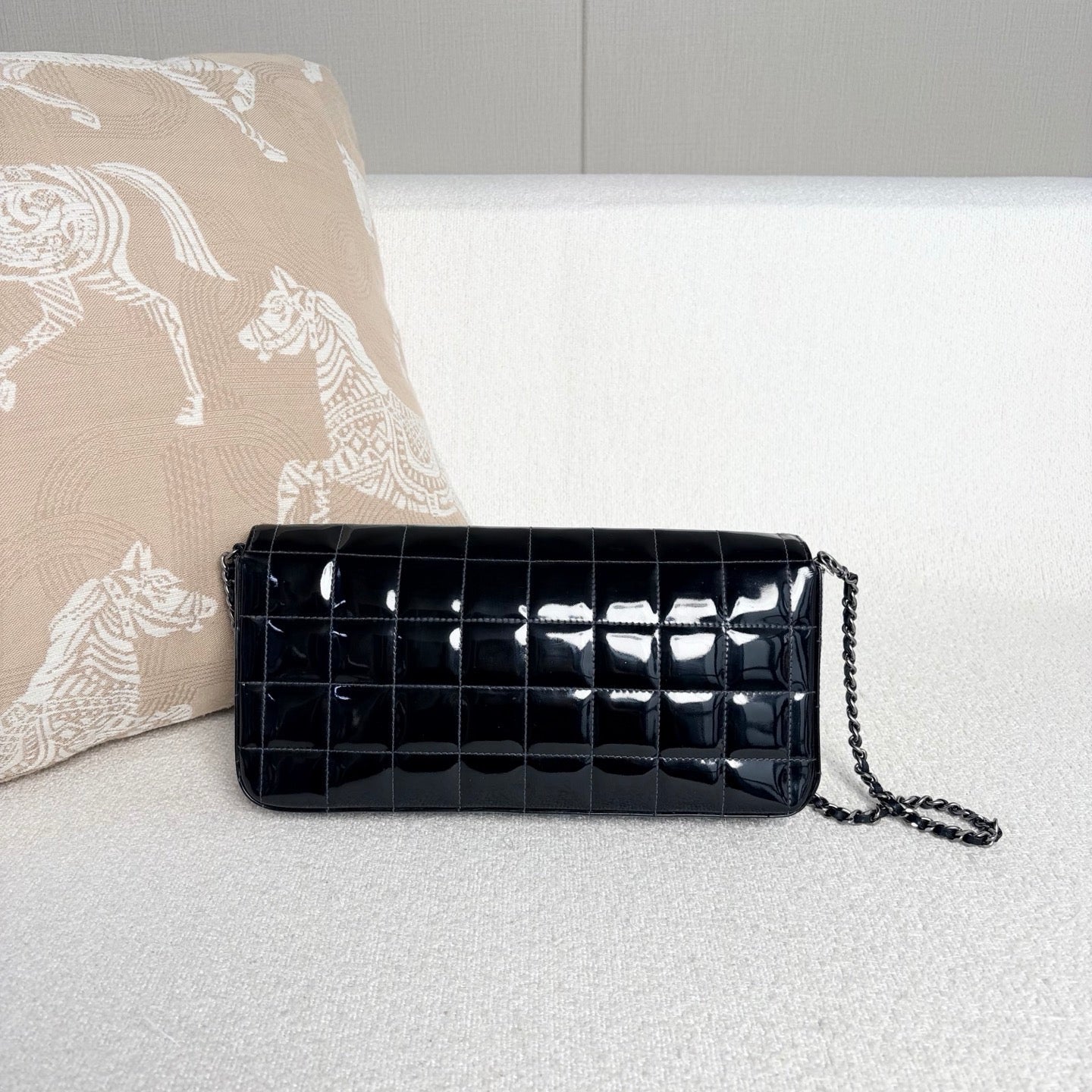 Chanel - Ice Cube Baguette Shoulder Bag - Patent leather - Black - (Small)
