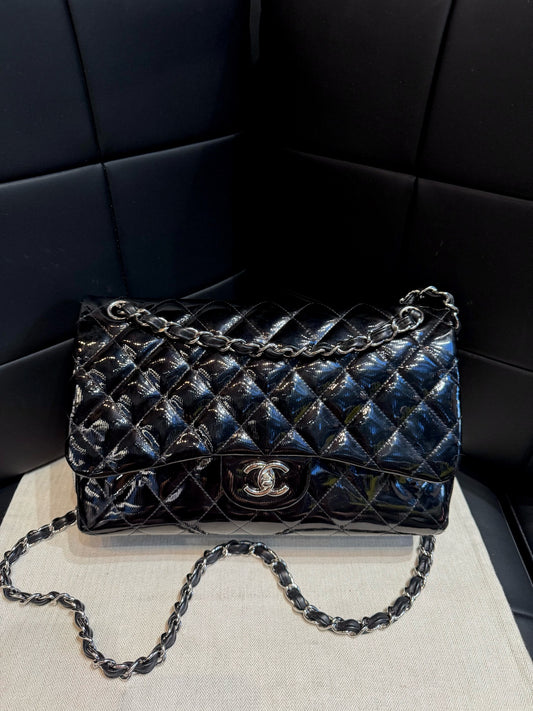 Chanel - Jumbo Double Flap - Patent leather - Black - (large)