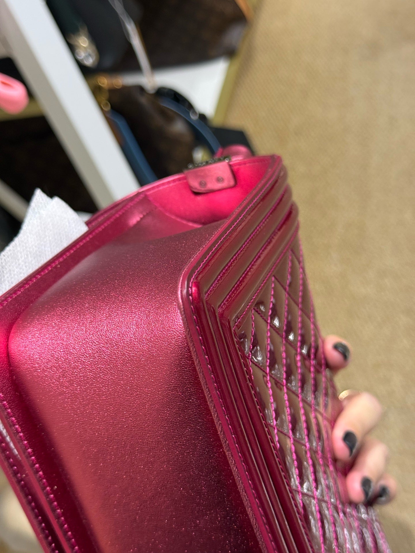 Chanel - Le Boy - Patent leather - Pink