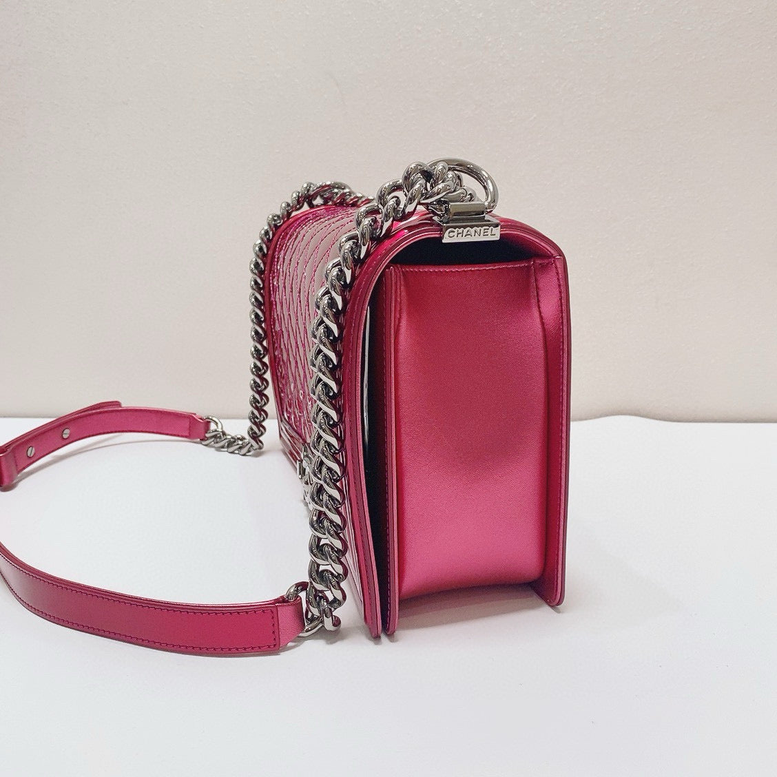 Chanel - Le Boy - Patent leather - Pink