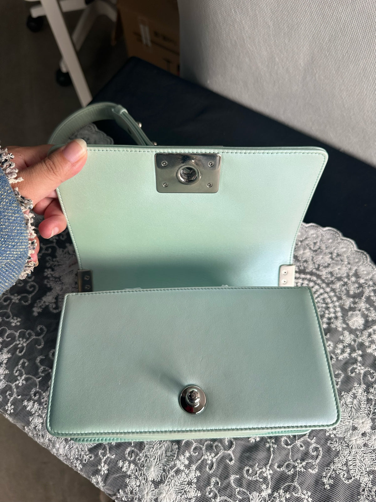 Chanel - Le Boy 25 - Leather - Blue - (medium)