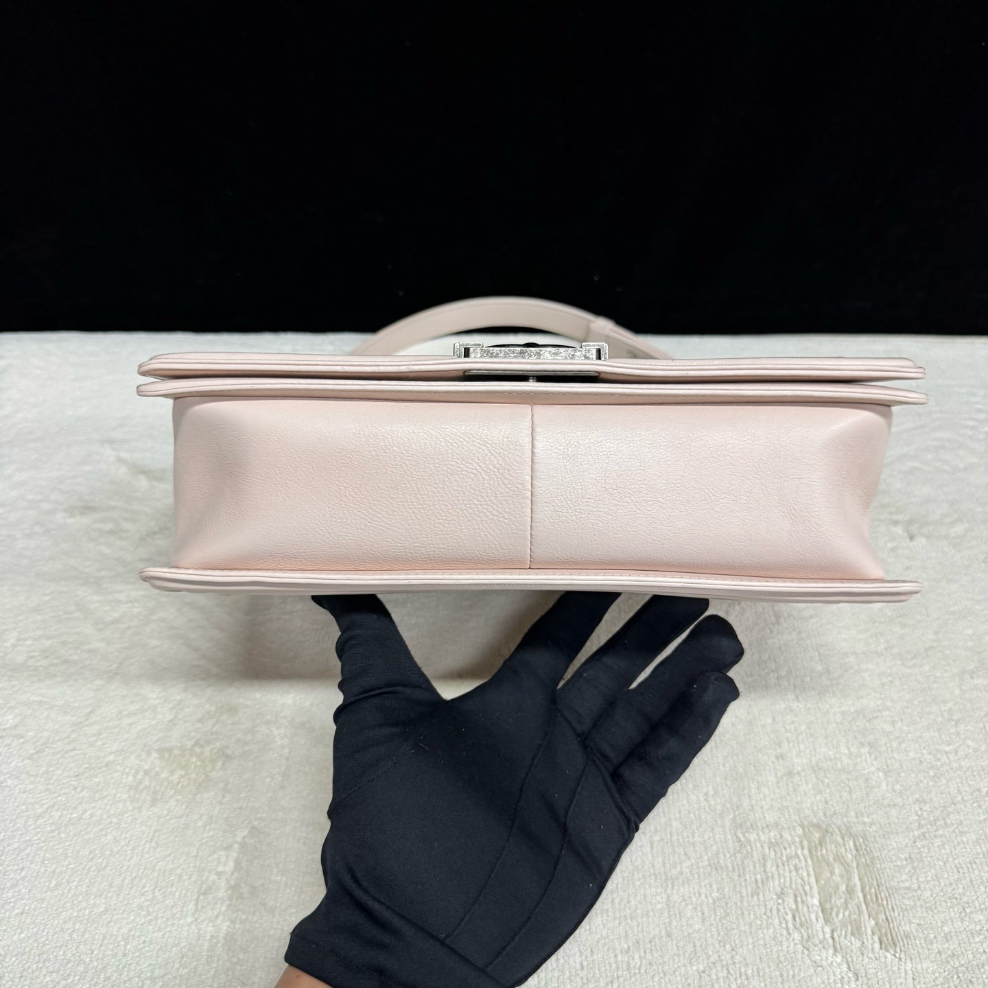 Chanel - Le Boy - Calfskin leather - Pink with Ruthenium-Tone Hardware - (Large)