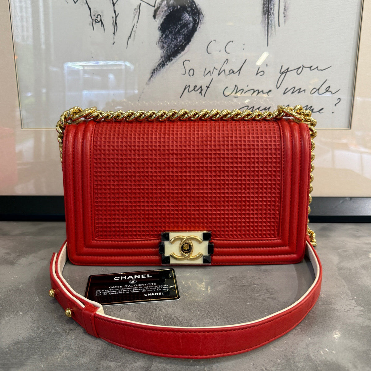 Chanel - Le Boy China Red Limited Edition - Leather - Red