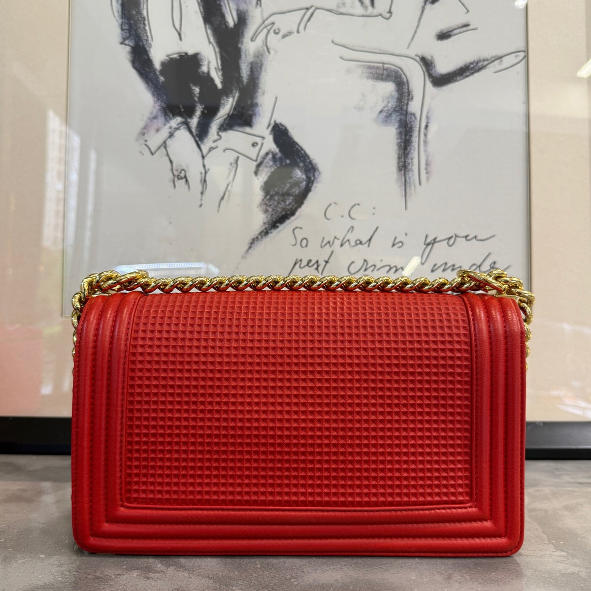 Chanel - Le Boy China Red Limited Edition - Leather - Red