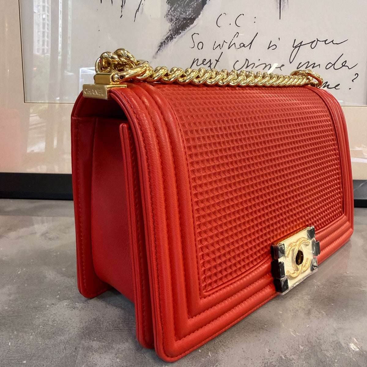 Chanel - Le Boy China Red Limited Edition - Leather - Red