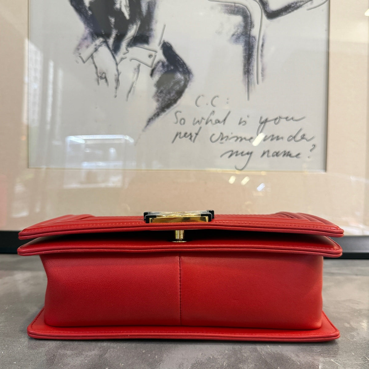 Chanel - Le Boy China Red Limited Edition - Leather - Red