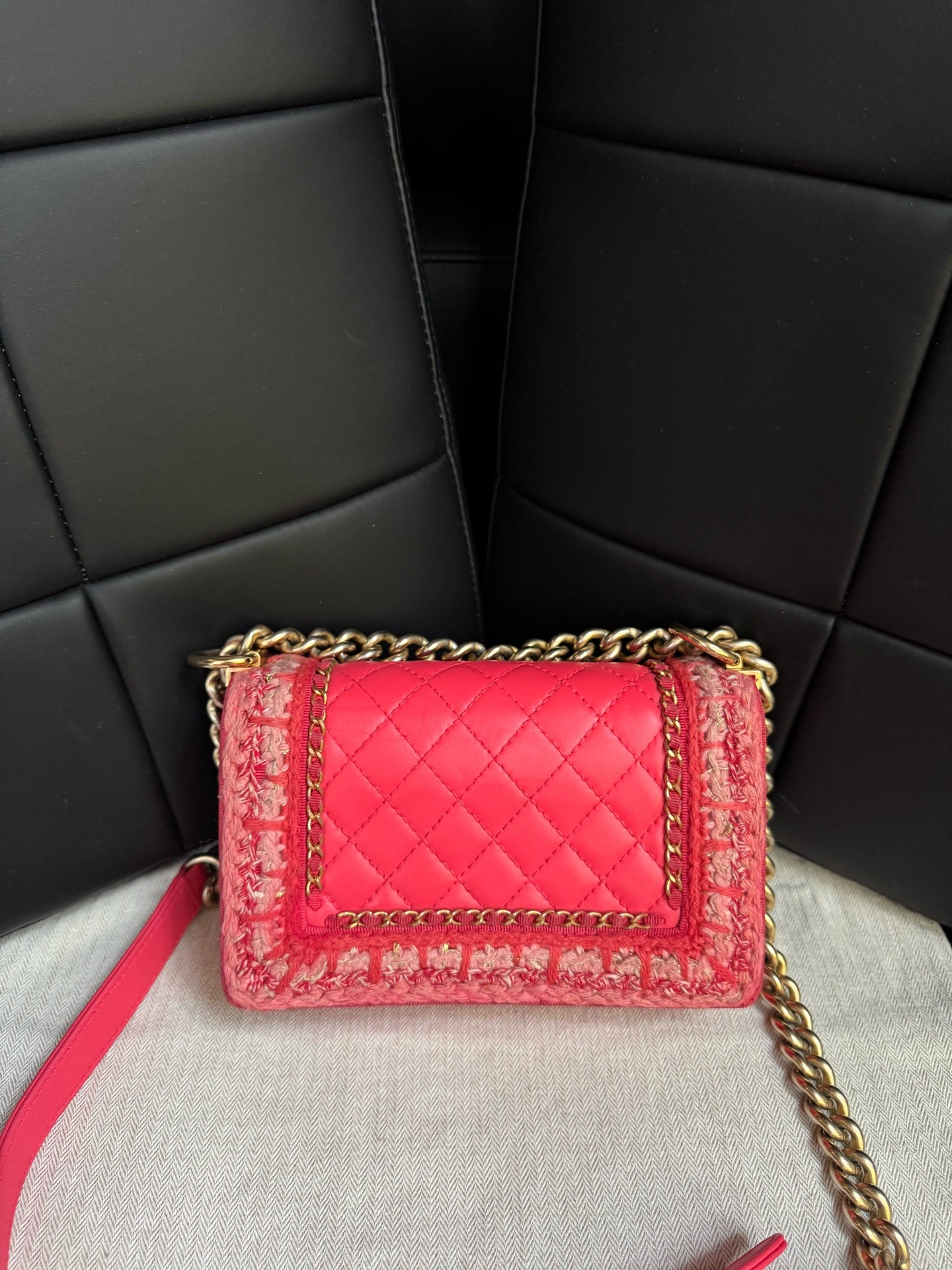 Chanel - Le Boy - Cloth - Pink - (small)