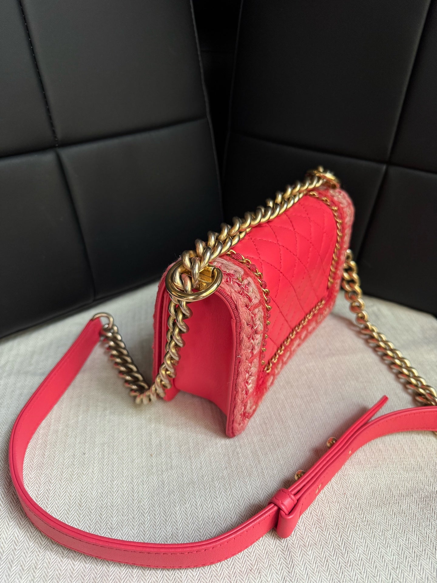 Chanel - Le Boy - Cloth - Pink - (small)