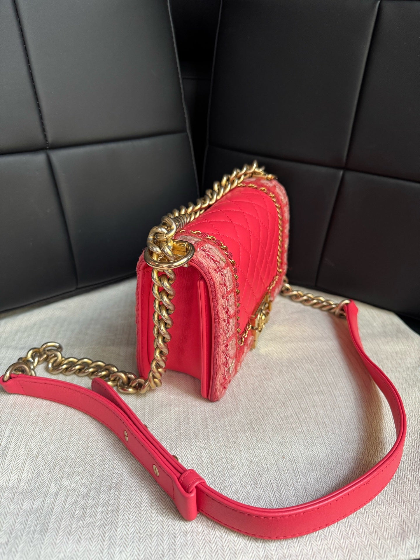 Chanel - Le Boy - Cloth - Pink - (small)