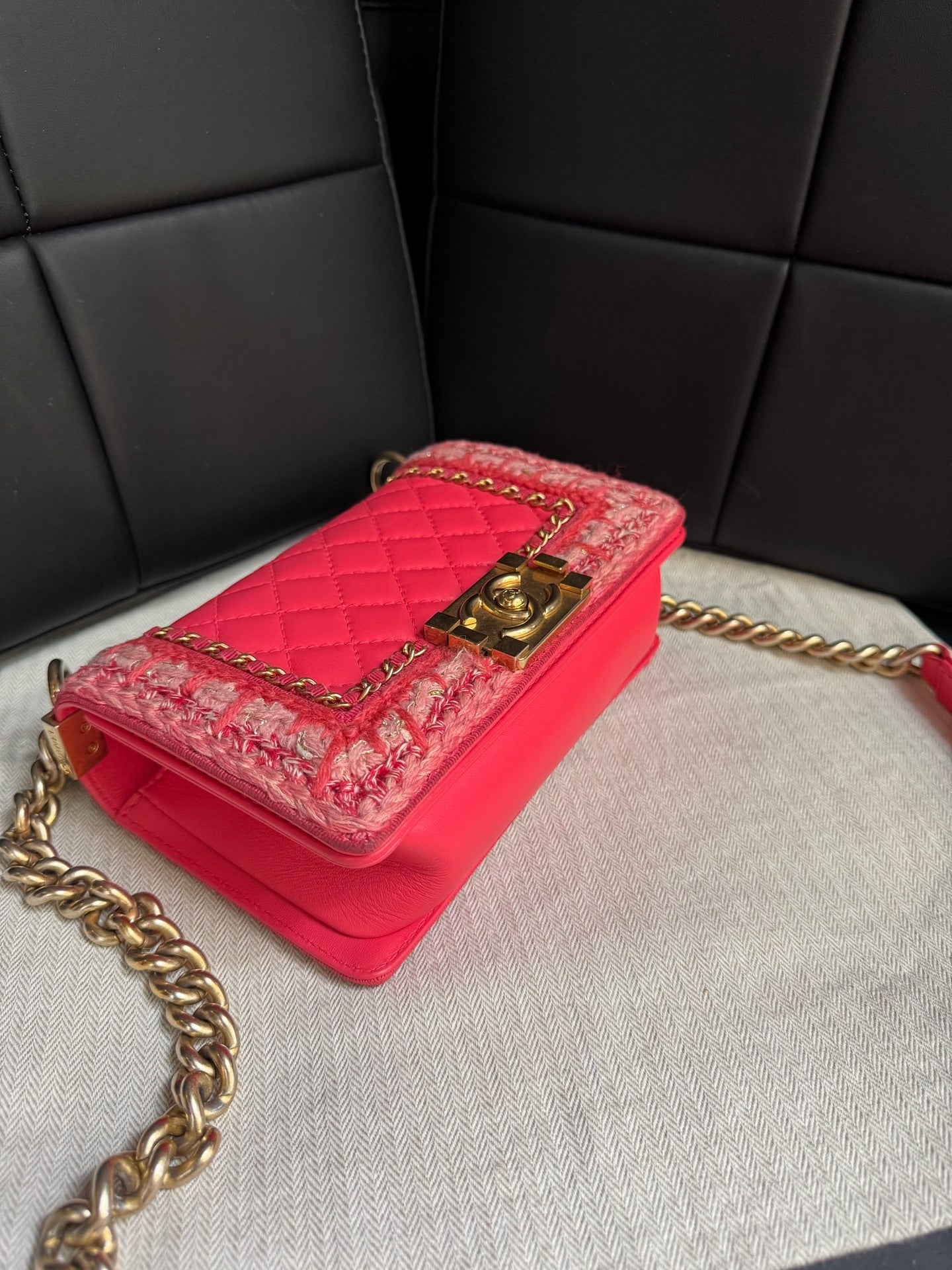 Chanel - Le Boy - Cloth - Pink - (small)