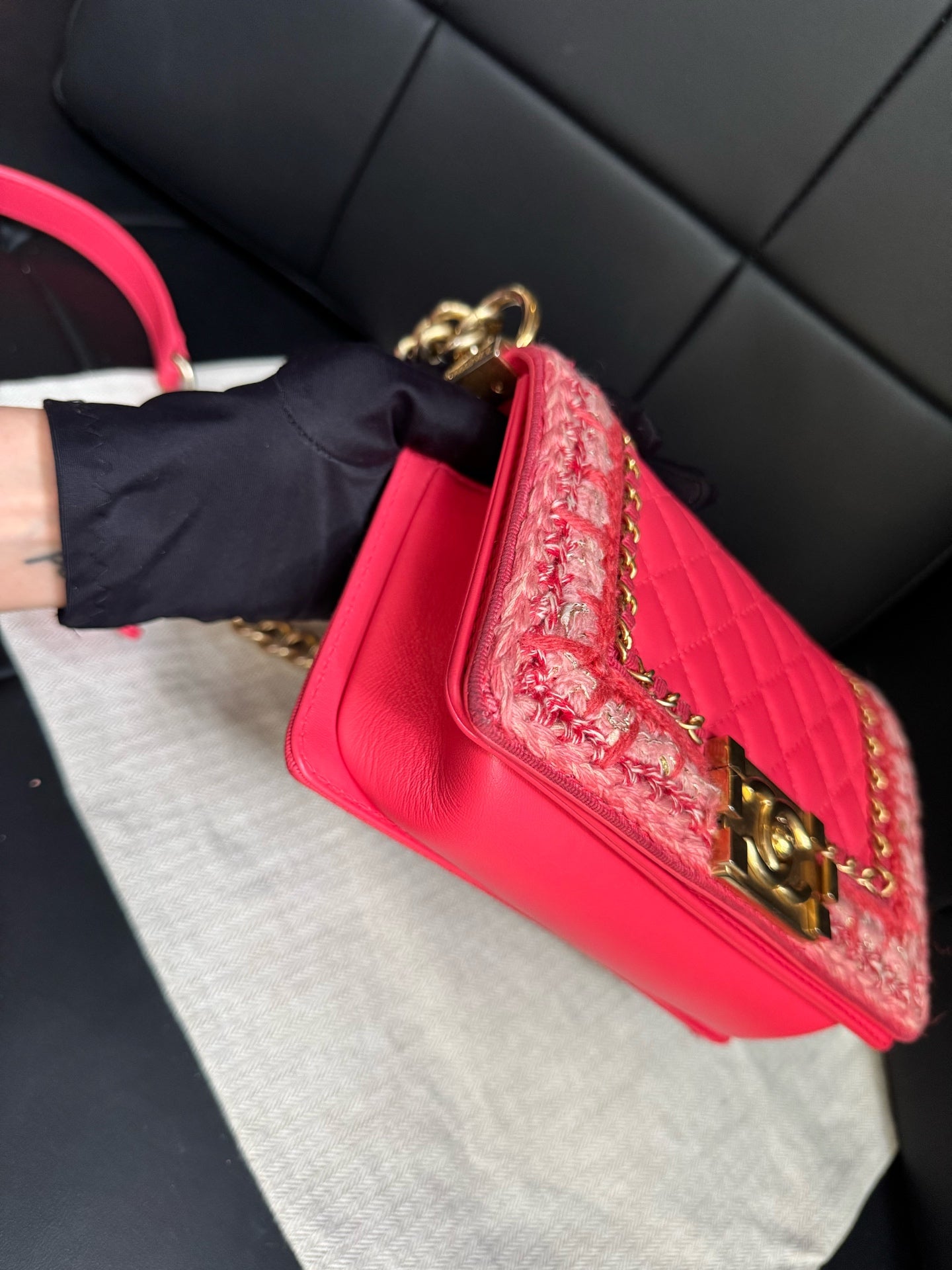 Chanel - Le Boy - Cloth - Pink - (small)