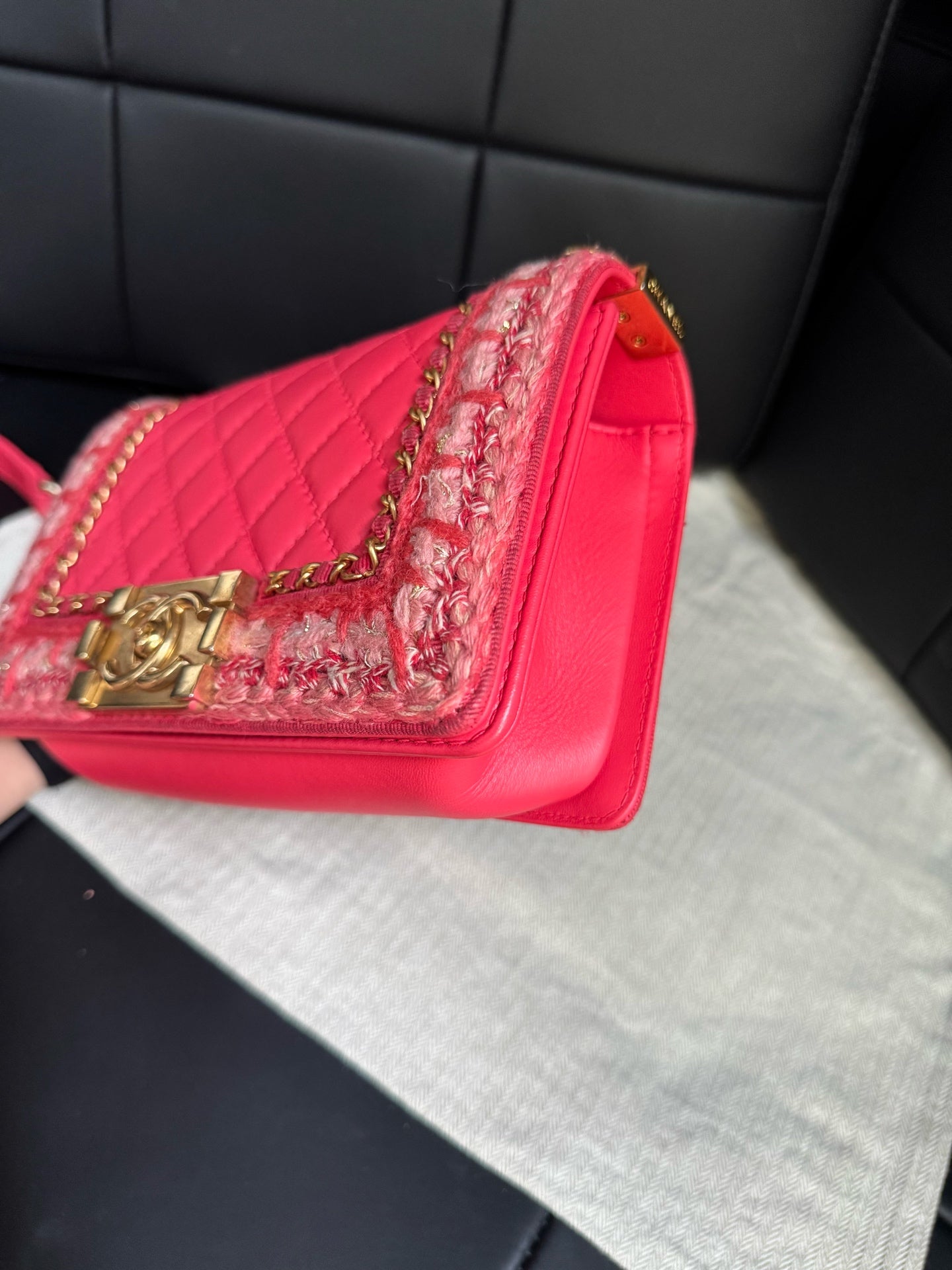 Chanel - Le Boy - Cloth - Pink - (small)