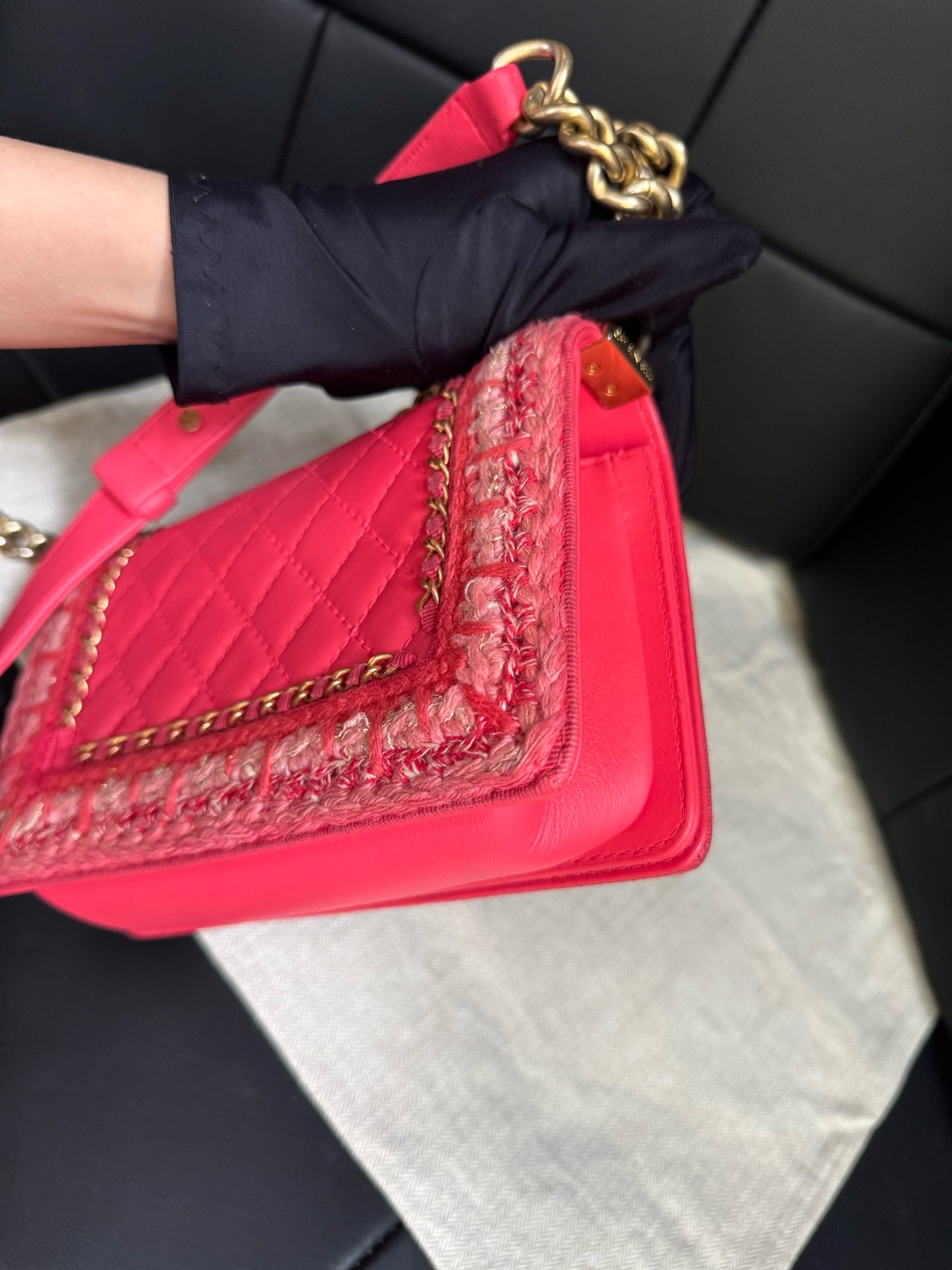 Chanel - Le Boy - Cloth - Pink - (small)