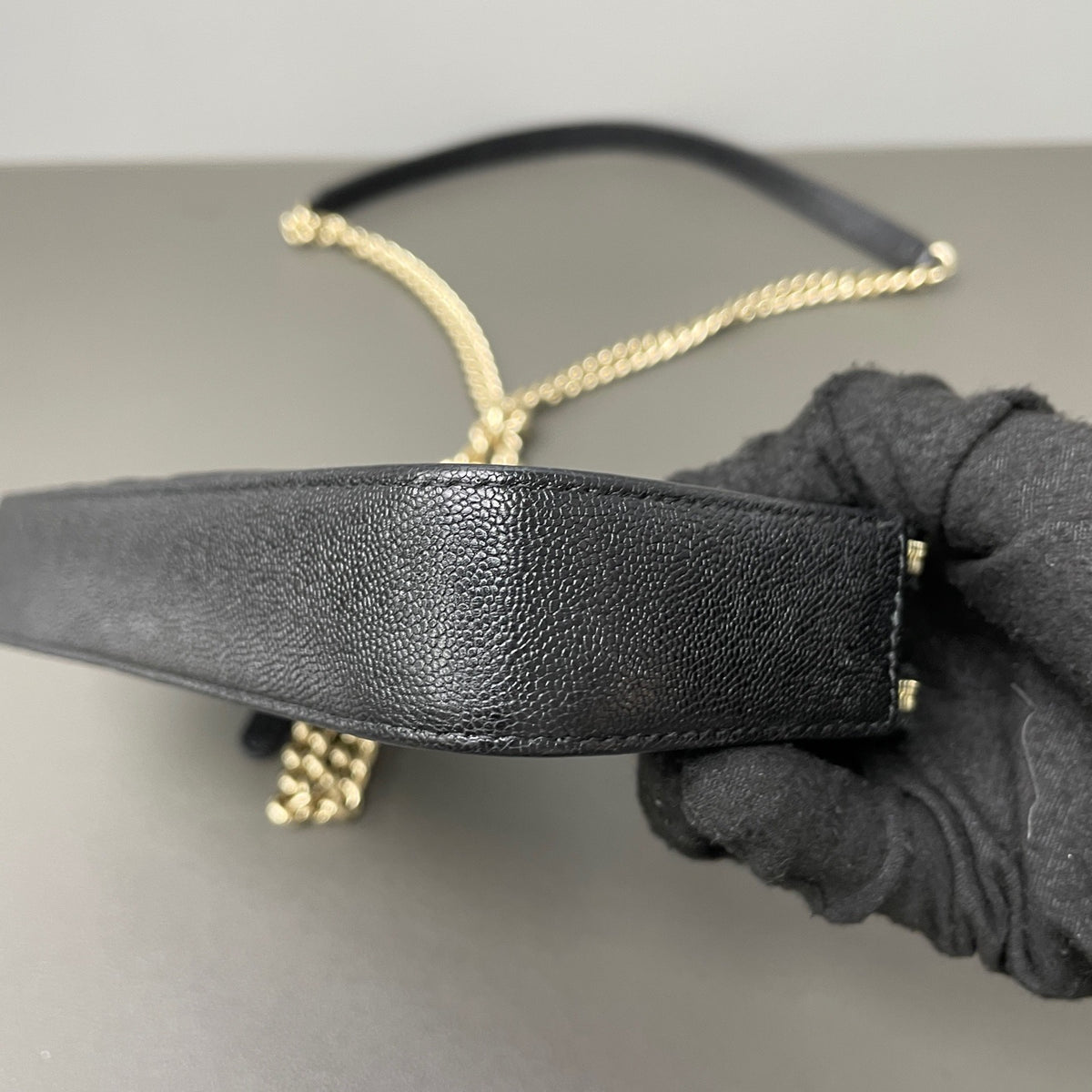 Chanel - Le Boy Clutch with Chain - Leather - Black - (Small)