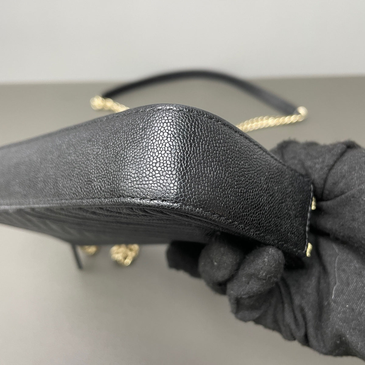 Chanel - Le Boy Clutch with Chain - Leather - Black - (Small)