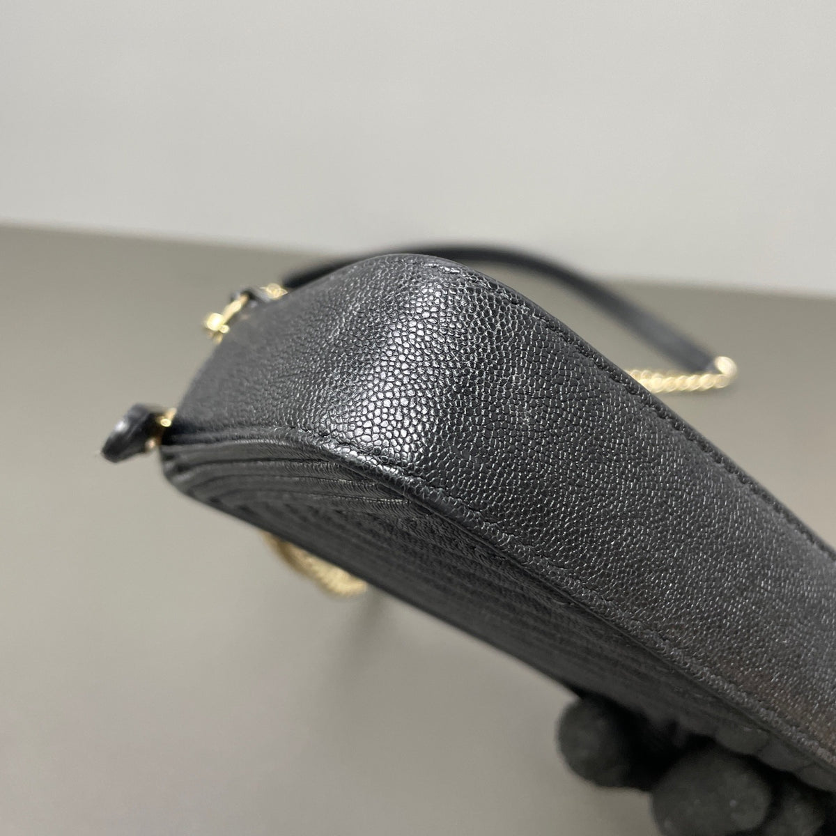 Chanel - Le Boy Clutch with Chain - Leather - Black - (Small)