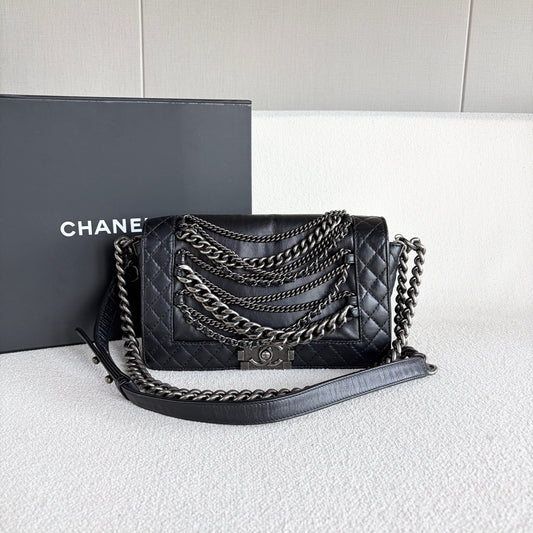 Chanel - Le Boy - Leather - Black - (medium)