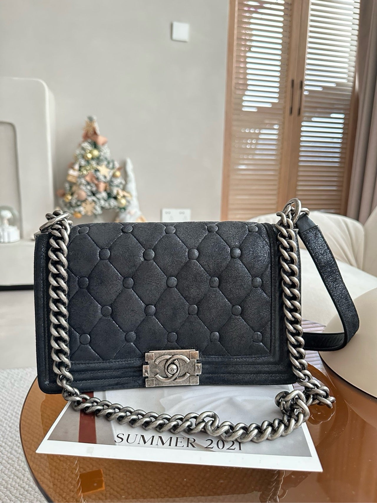 Chanel - Le Boy - Leather - Black - (Medium)
