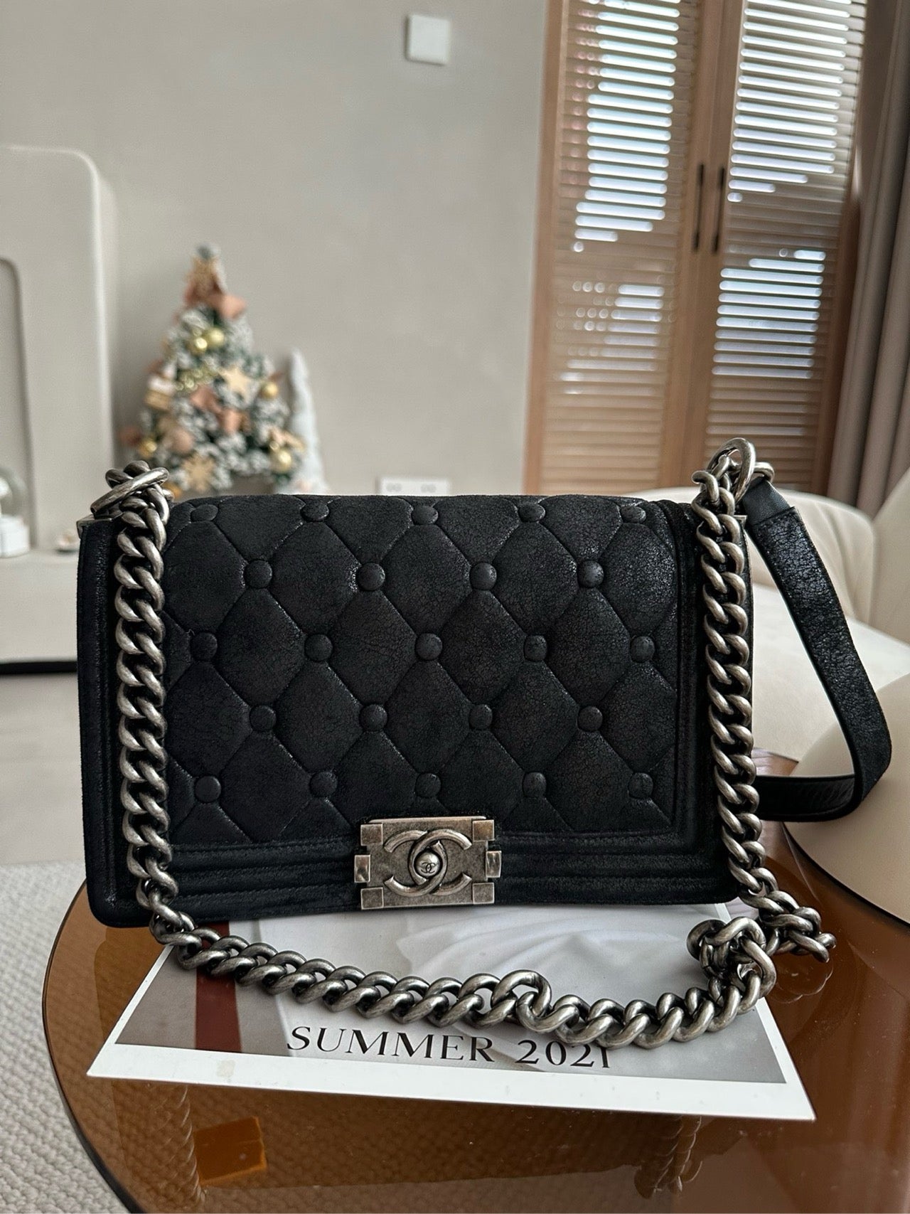 Chanel - Le Boy - Leather - Black - (Medium)