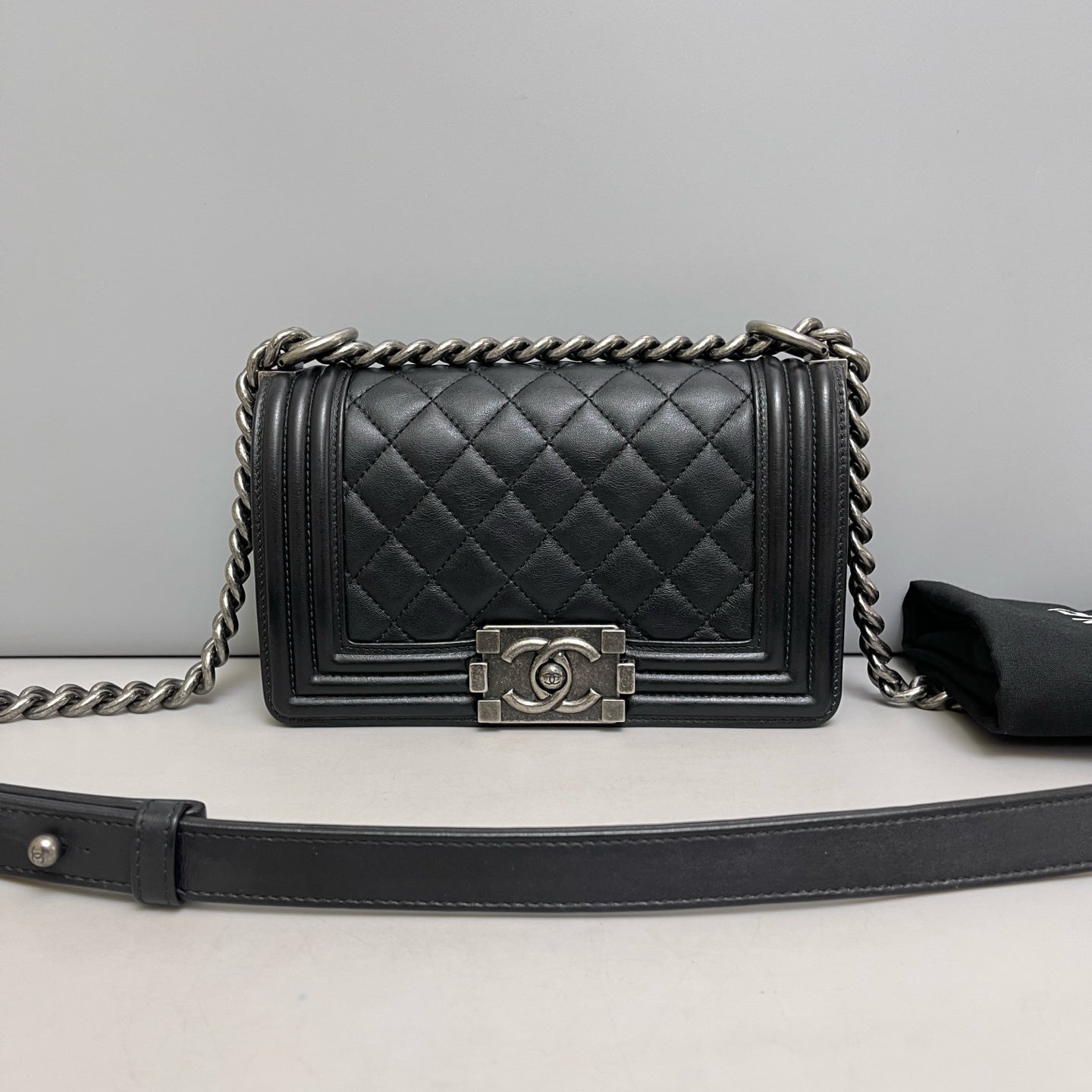 Chanel - Le Boy - Leather - Black - (small)