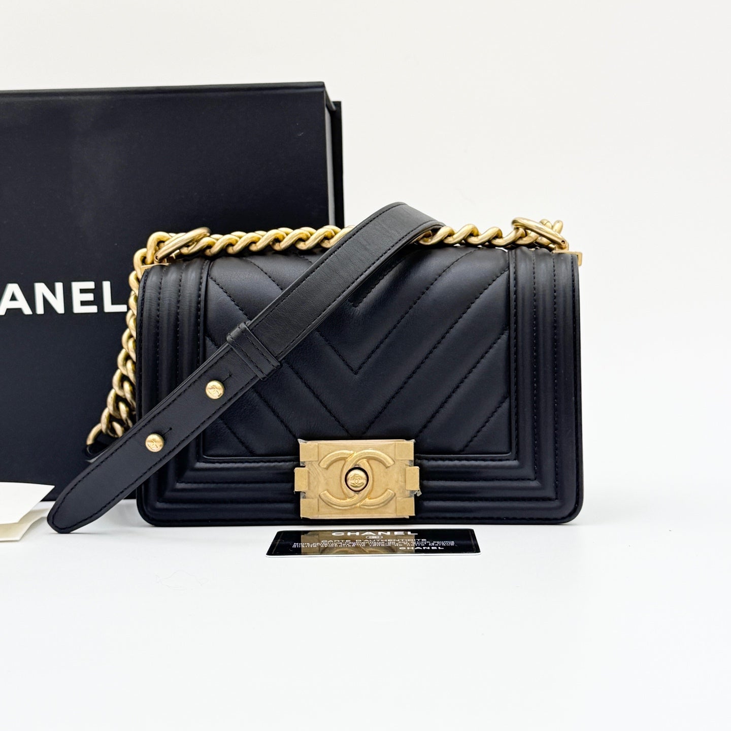 Chanel - Le Boy - Leather - Black - (small)