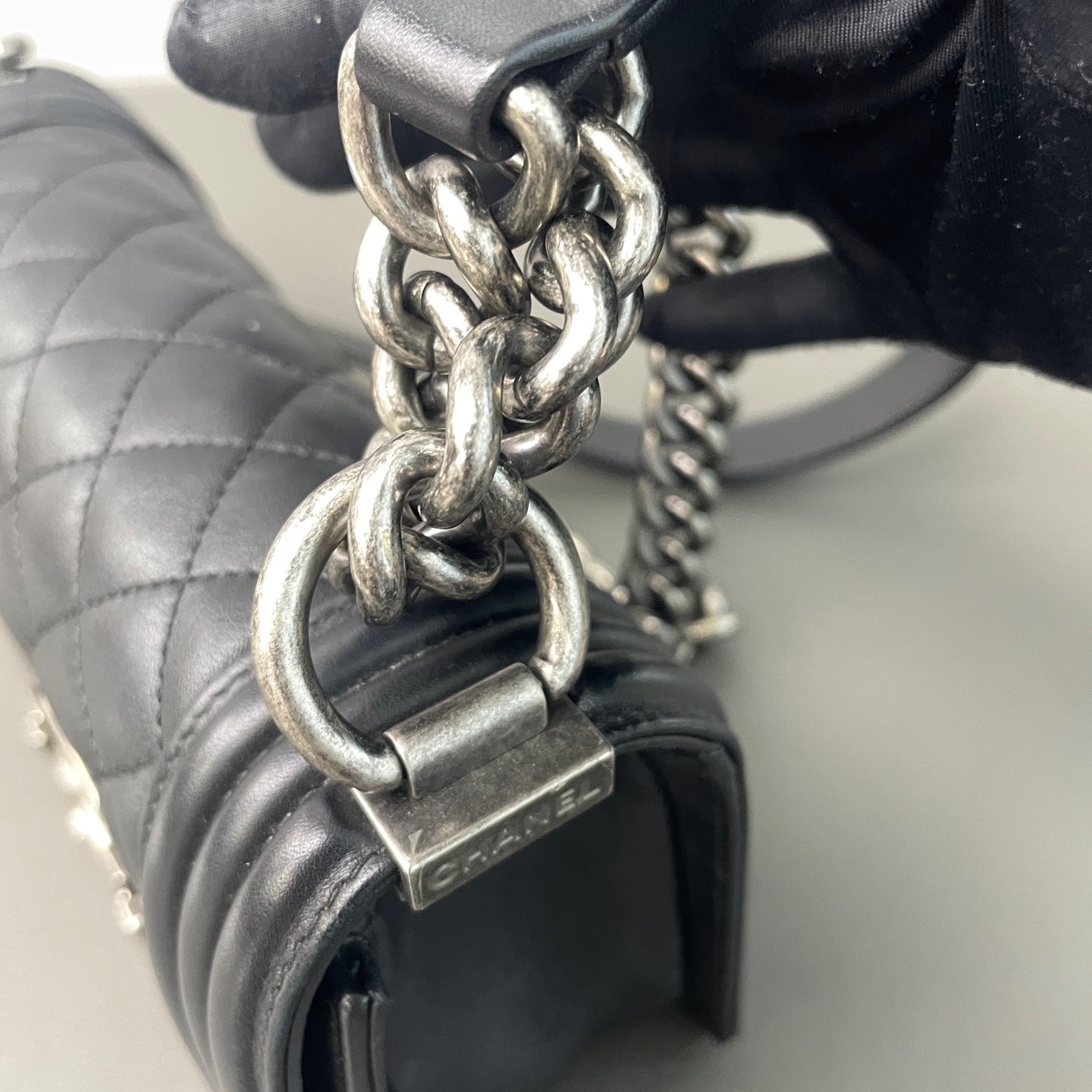 Chanel - Le Boy - Leather - Black - (small)