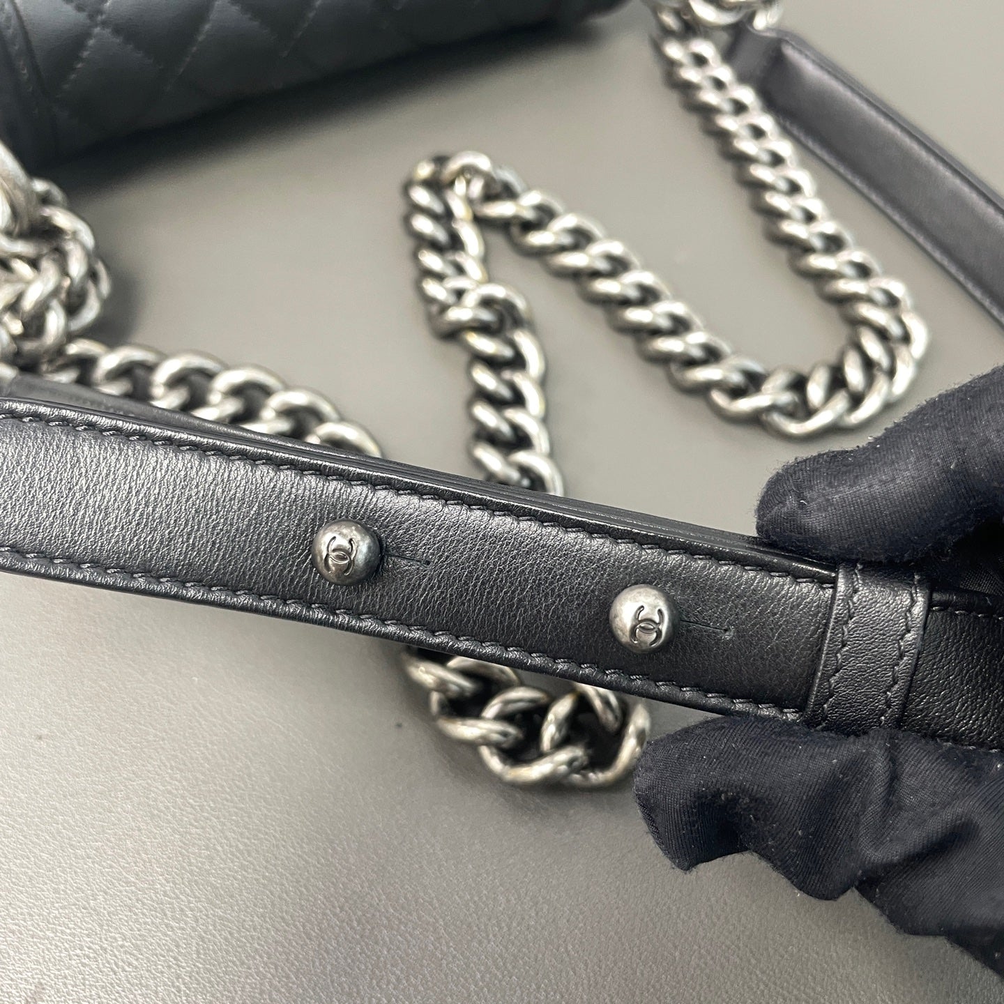 Chanel - Le Boy - Leather - Black - (small)