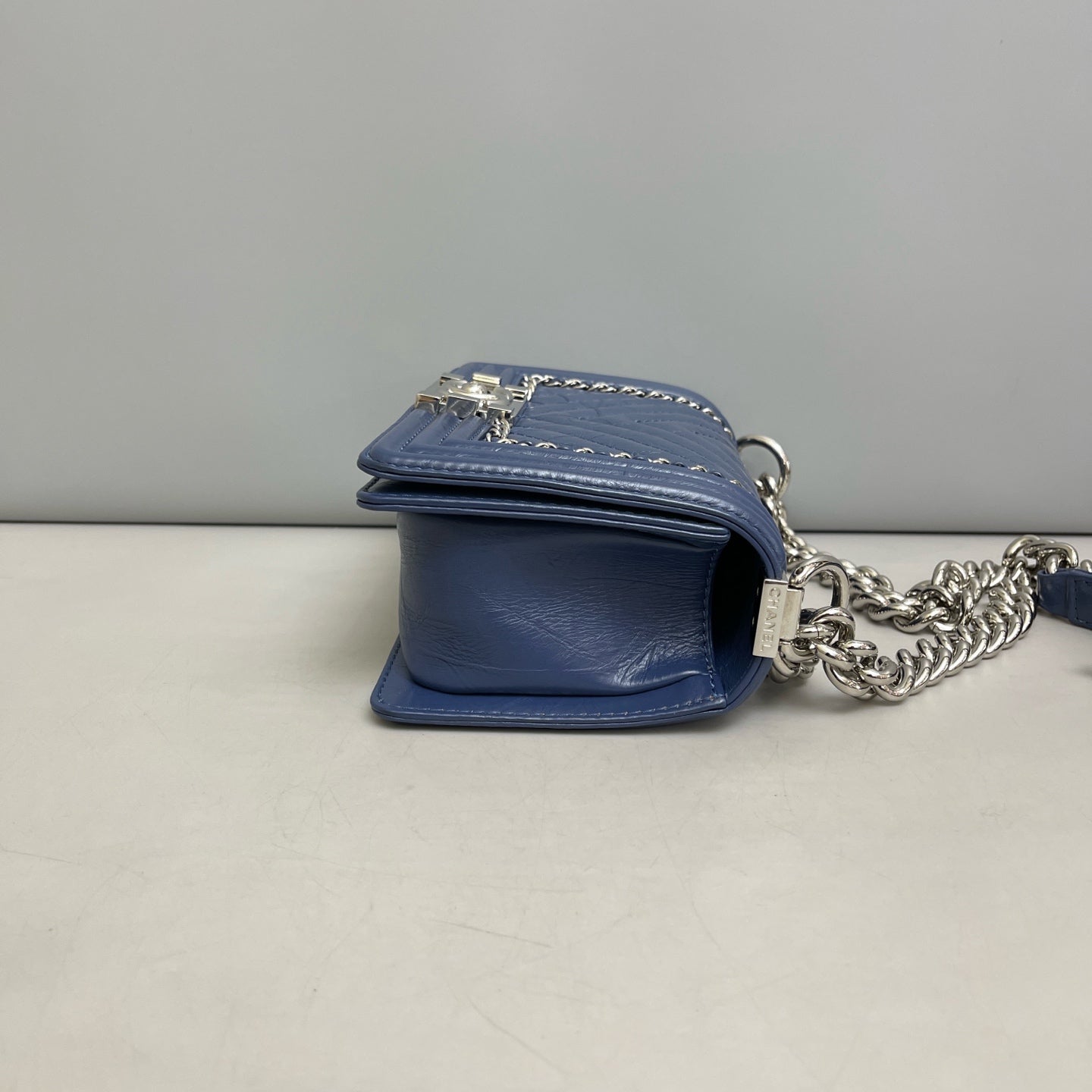 Chanel - Le Boy - Leather - Blue - (Small)