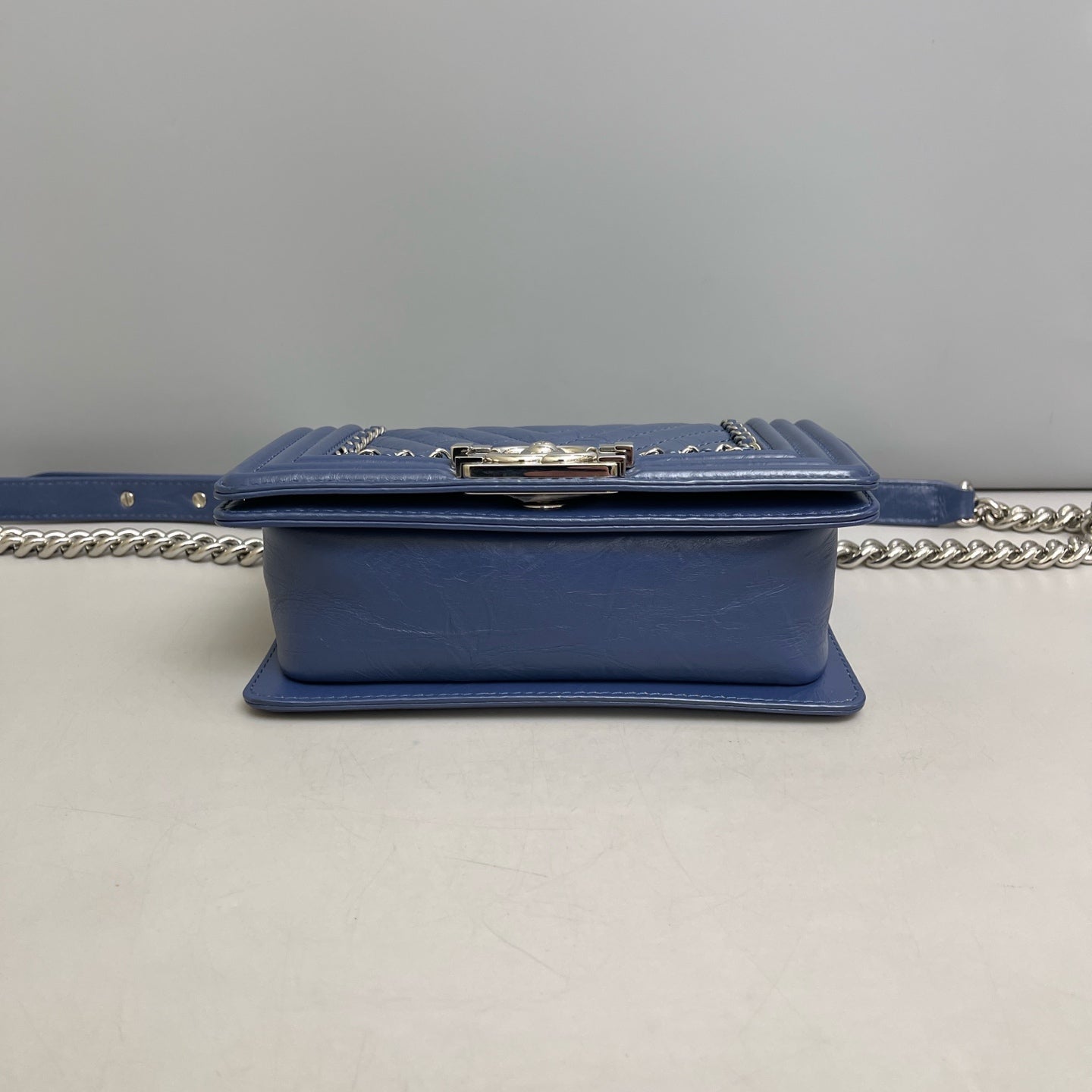 Chanel - Le Boy - Leather - Blue - (Small)