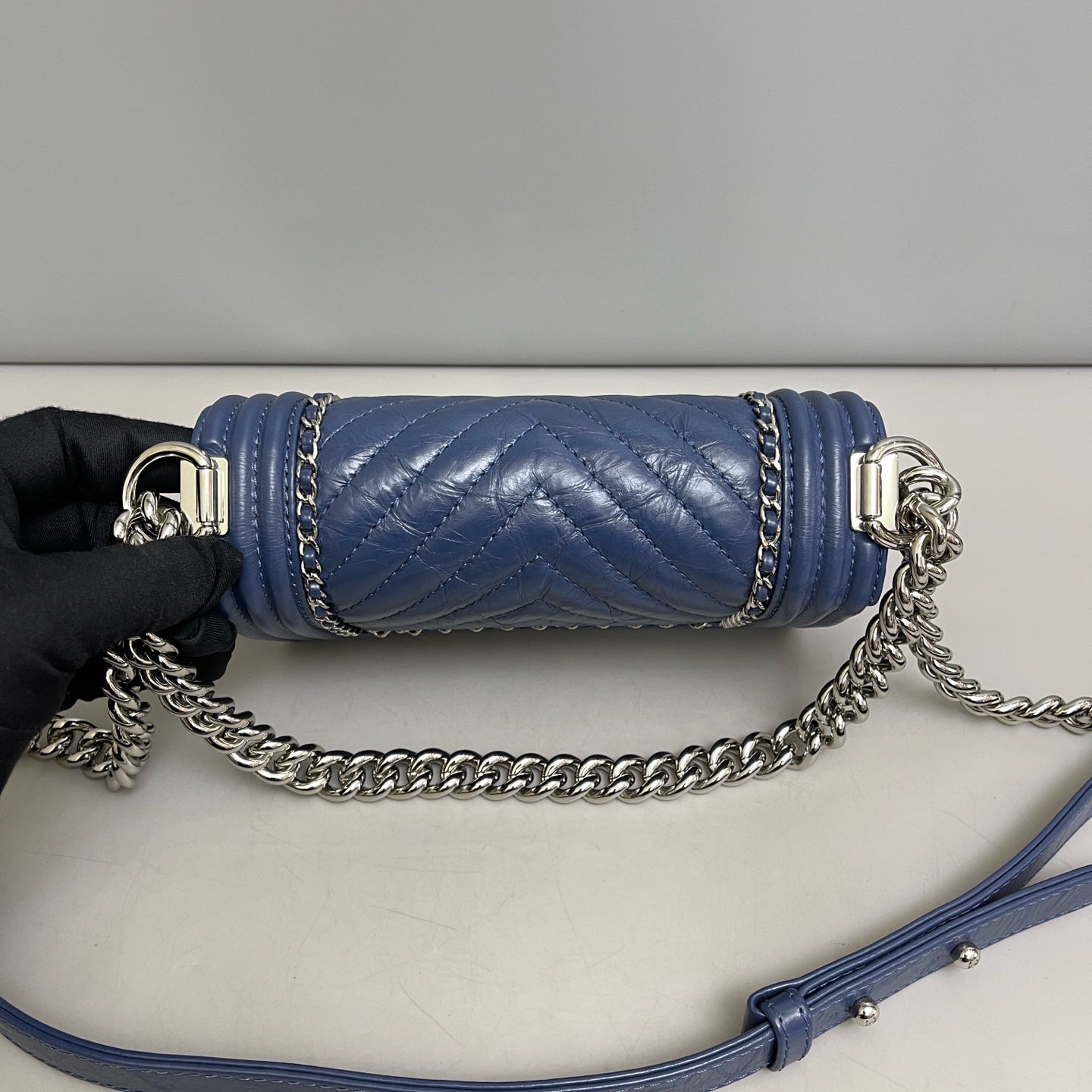 Chanel - Le Boy - Leather - Blue - (Small)