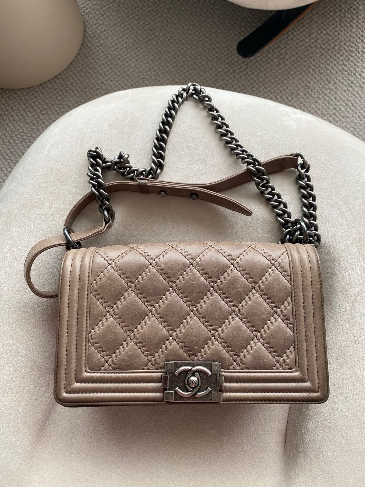 Chanel - Le Boy - Leather - Brown - (medium)