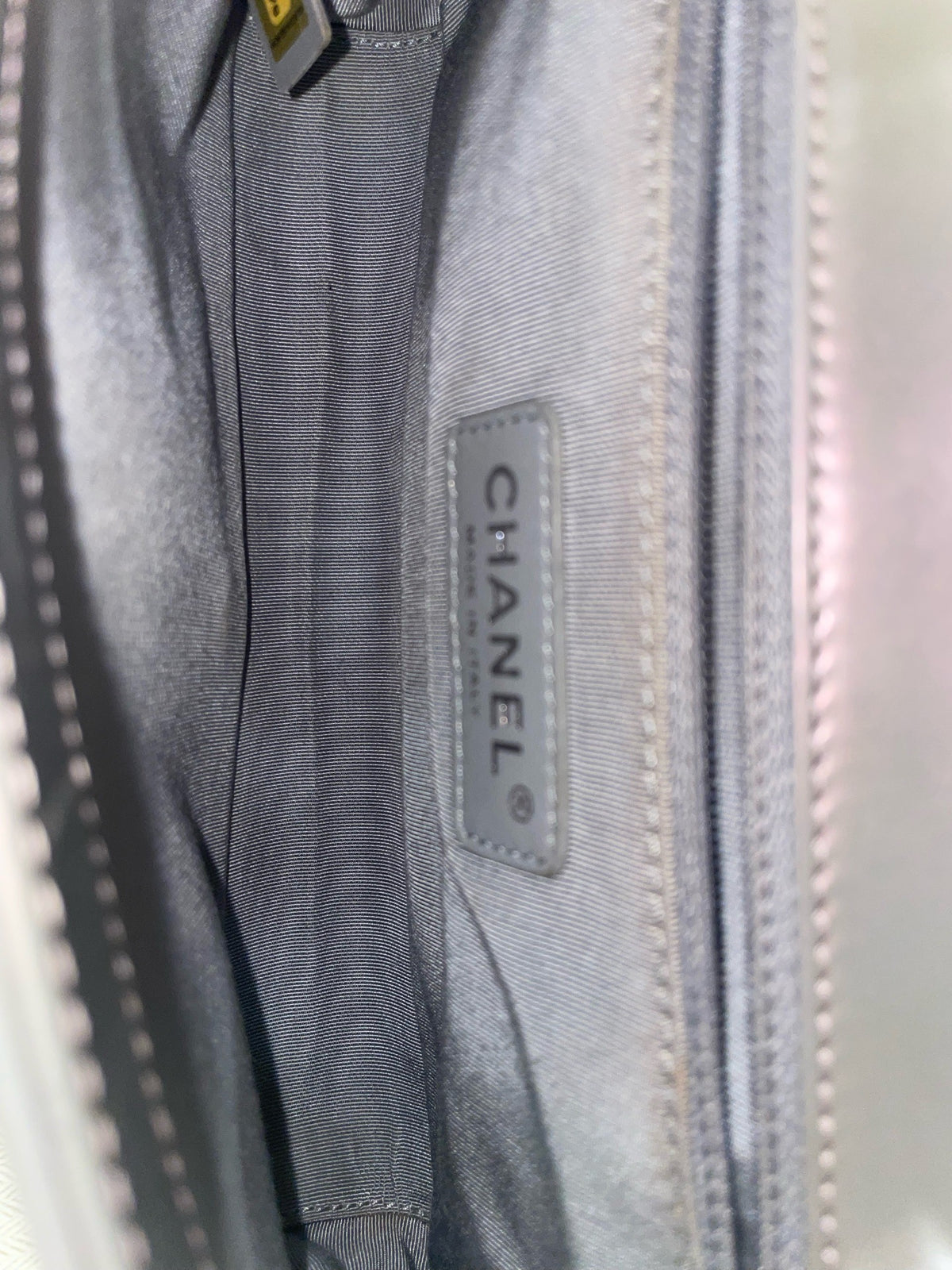 Chanel - Le Boy - Leather - Grey - (small)