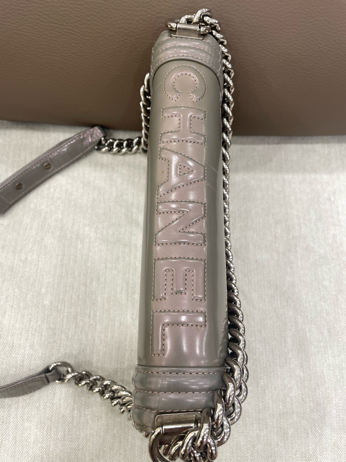 Chanel - Le Boy - Leather - Grey - (small)