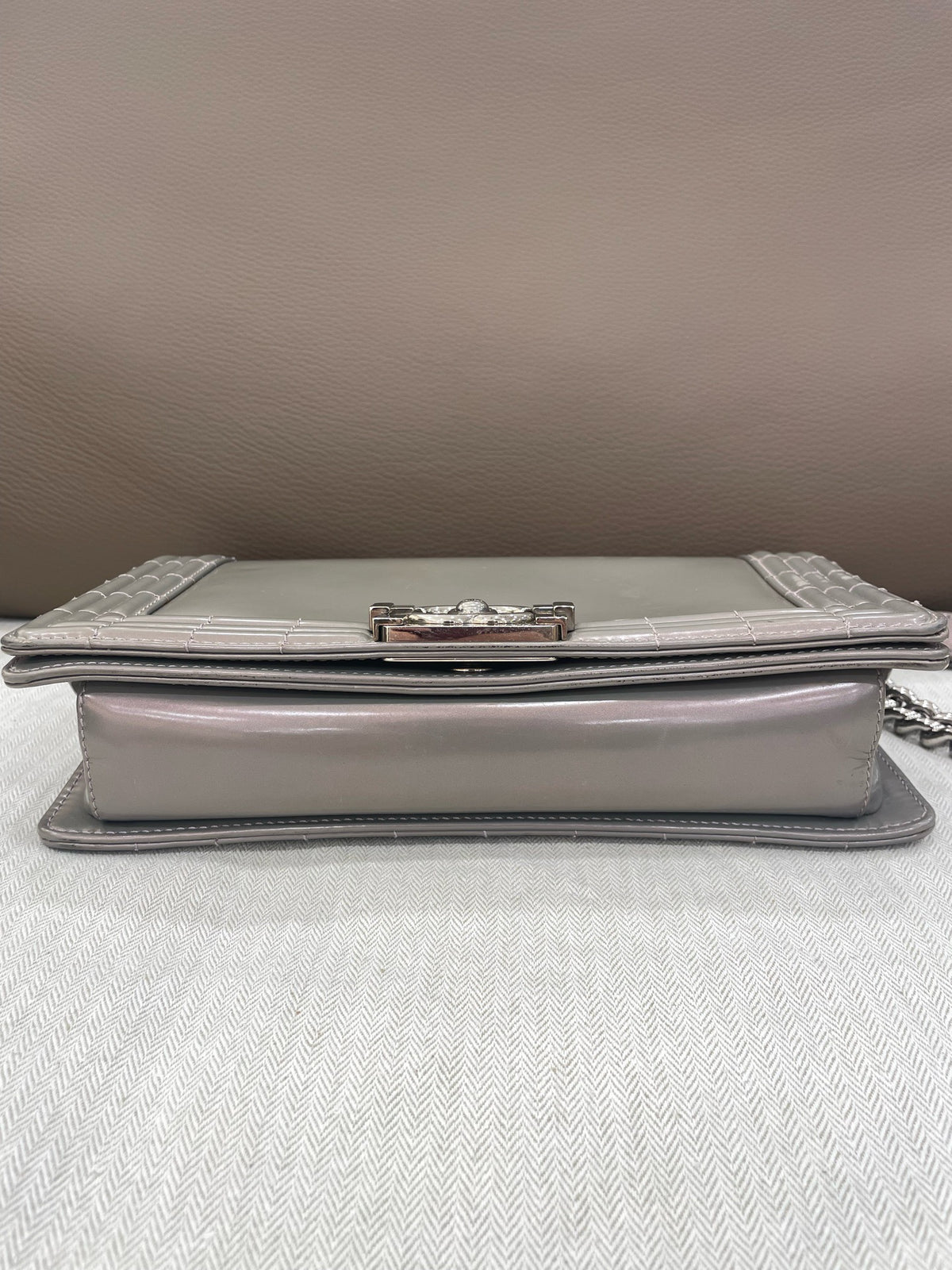 Chanel - Le Boy - Leather - Grey - (small)