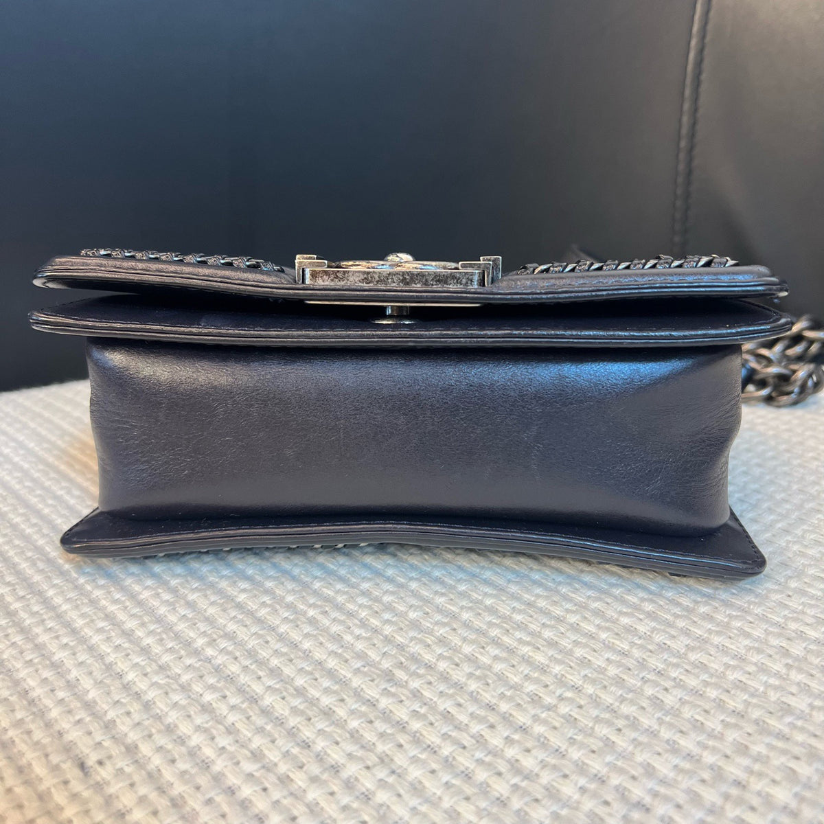 Chanel - Le Boy - Leather - Navy - (Small)