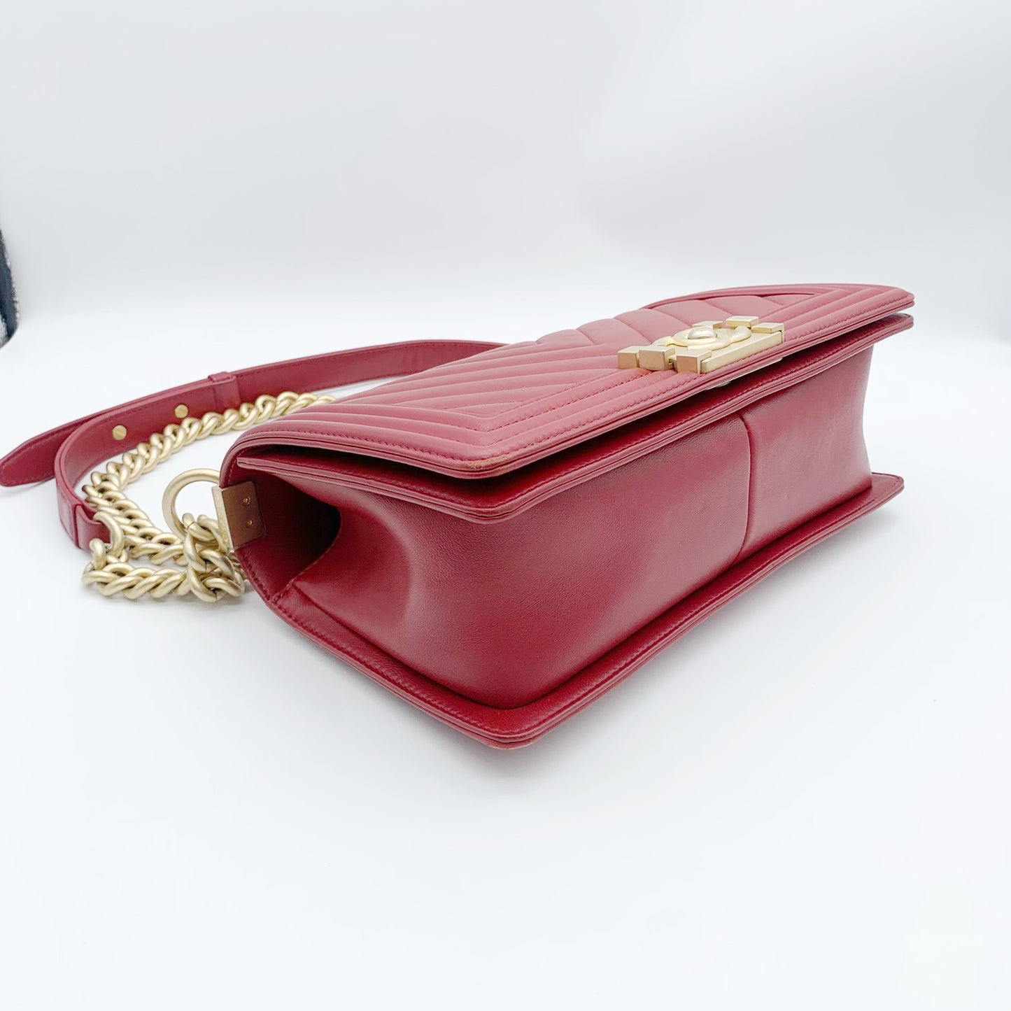 Chanel - Le Boy - Leather - Red - (medium)