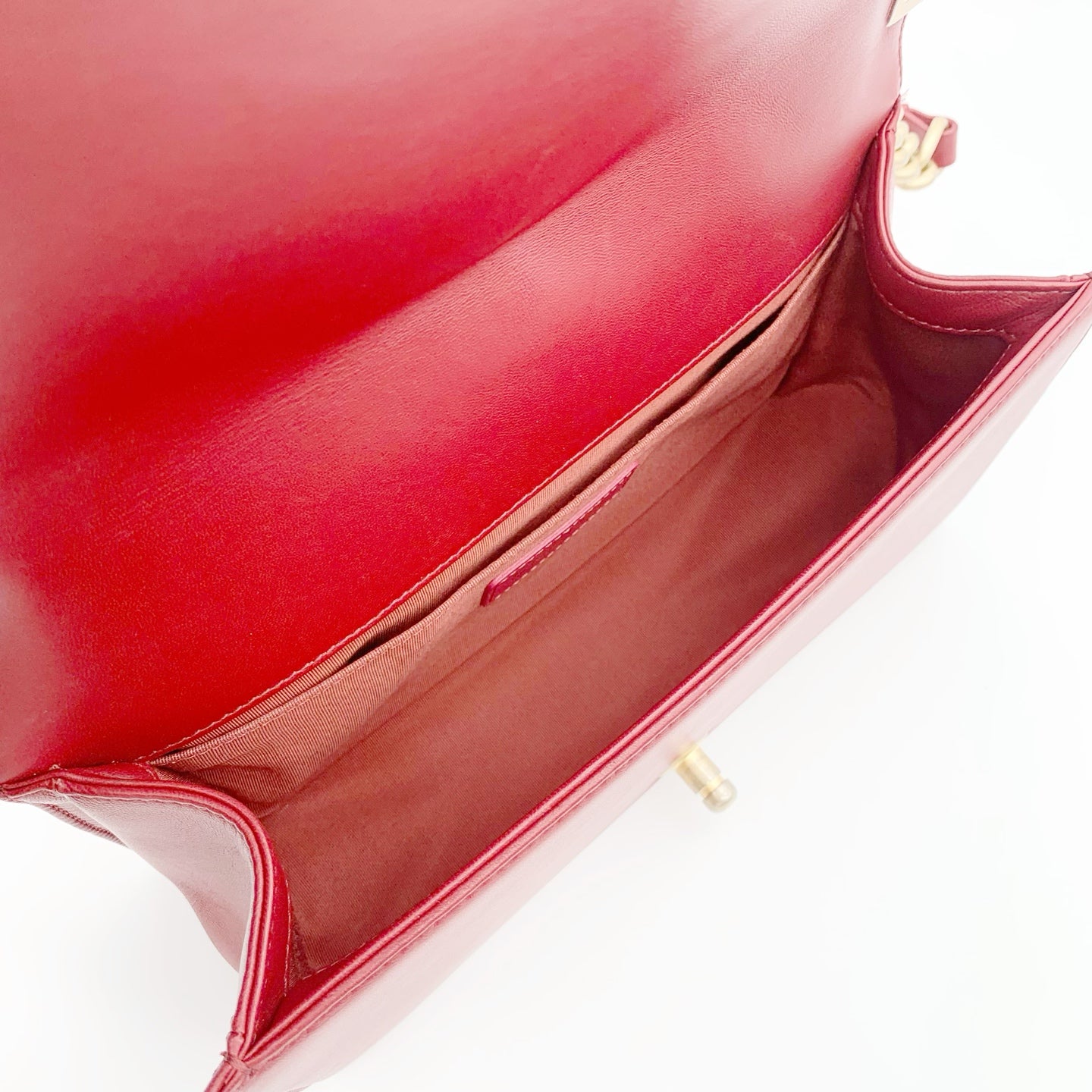 Chanel - Le Boy - Leather - Red - (medium)