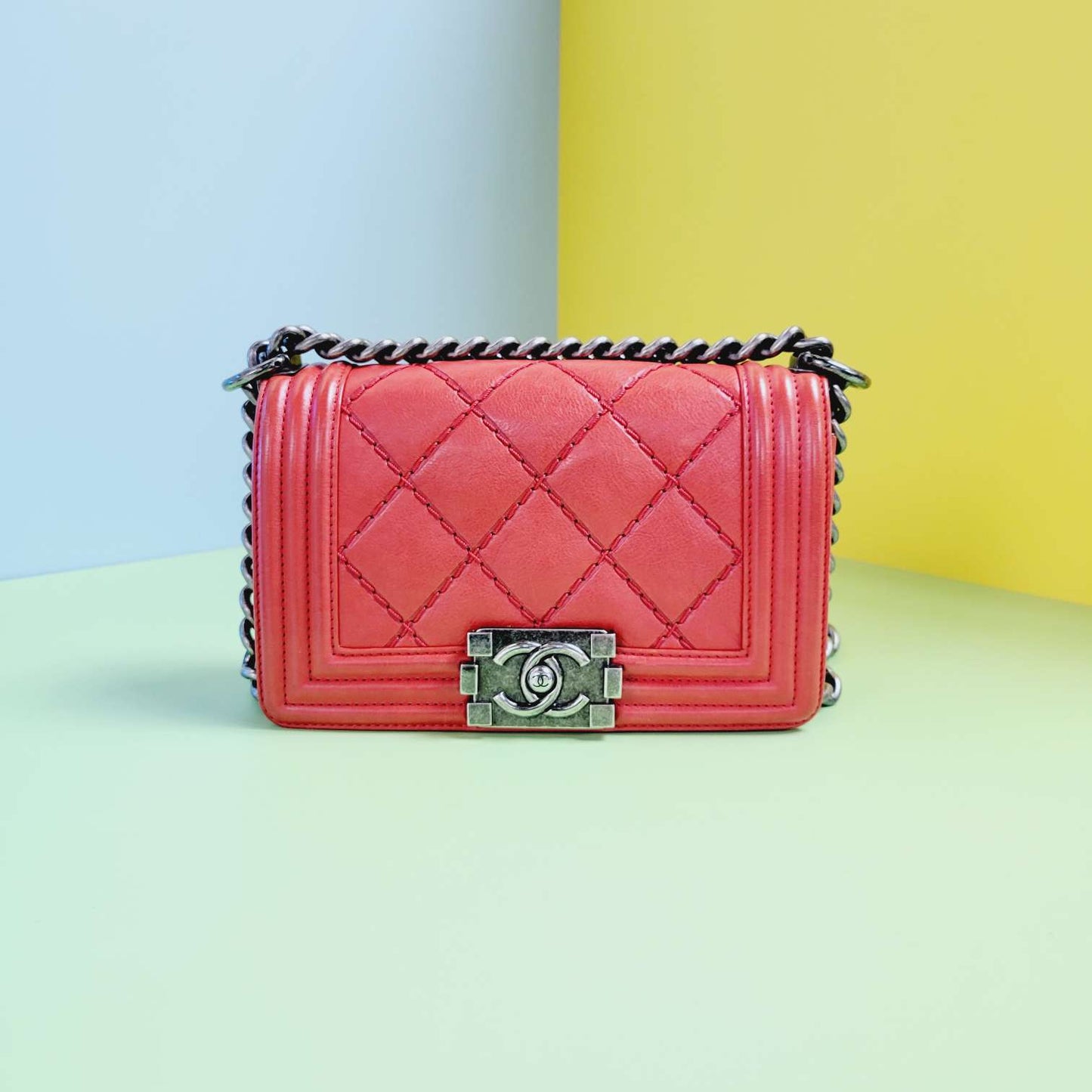 Chanel - Le Boy - Leather - Red - (mini)