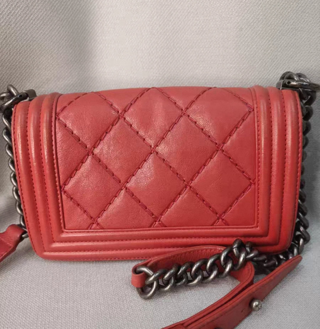 Chanel - Le Boy - Leather - Red - (mini)