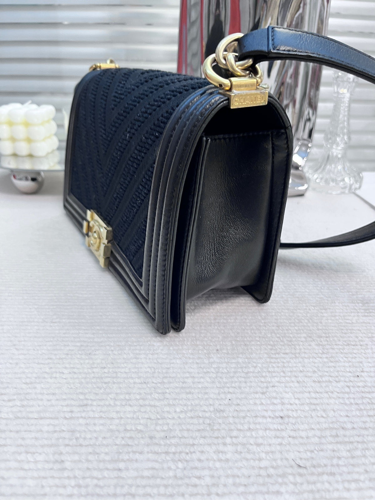 Chanel - Le Boy Medium - Cloth - Black - (medium)