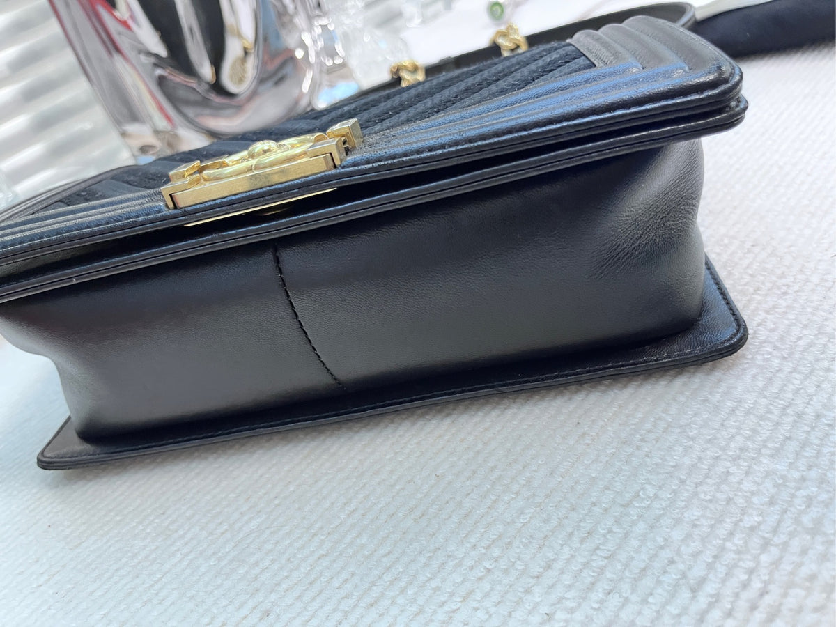 Chanel - Le Boy Medium - Cloth - Black - (medium)